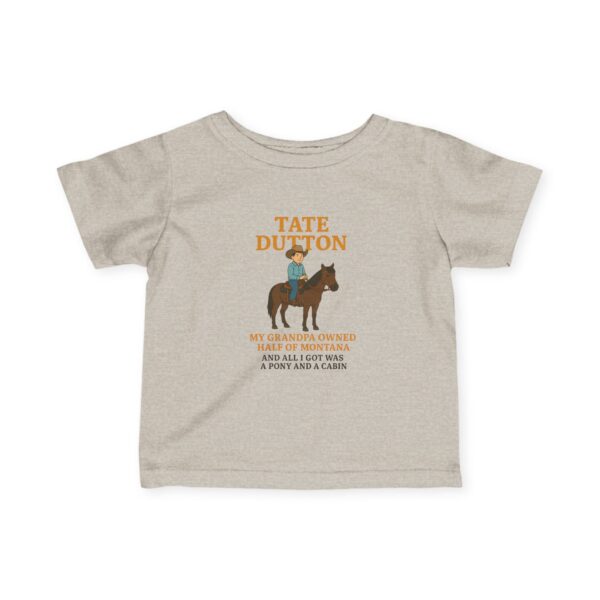 Tate Dutton – Pony and a Cabin Kids Tee, Toddler Tee, Unique Baby Shower Present - Image 4