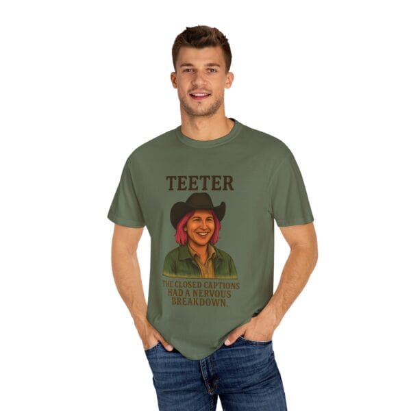 Garment-Dyed T-shirt - Teeter Nervous Breakdown Design - Image 32