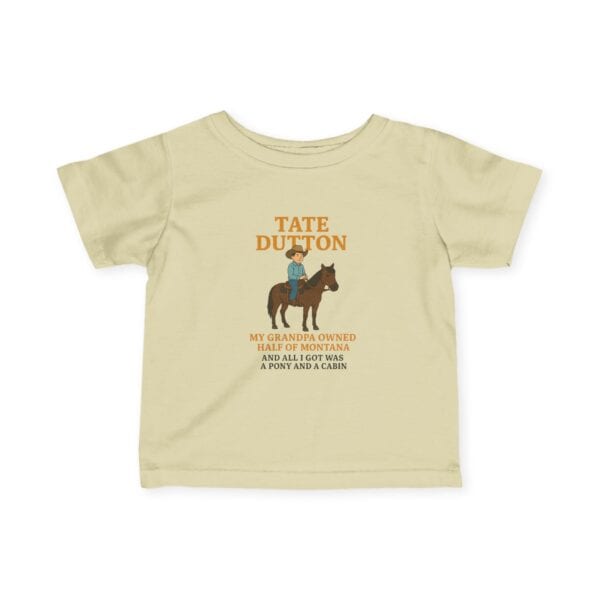 Tate Dutton – Pony and a Cabin Kids Tee, Toddler Tee, Unique Baby Shower Present - Image 10