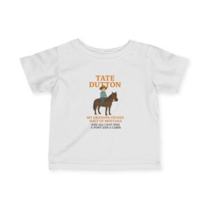 Tate Dutton – Pony and a Cabin Kids Tee, Toddler Tee, Unique Baby Shower Present