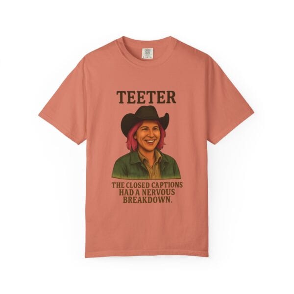 Garment-Dyed T-shirt - Teeter Nervous Breakdown Design - Image 5