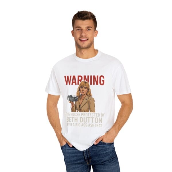 T-shirt - Beth and a Big Ashtray Unisex Garment-Dyed Tee - Image 4